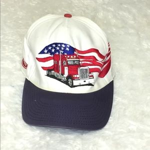 Peterbuilt Truck Flag Baseball Cap  Adjustable